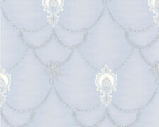 A.S. Création Tapete 6846-46 Hellblau Silber Weiß Barock Glanz Vliestapete Vlies