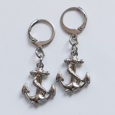 Edelstahl, Klappohrring mit Anker