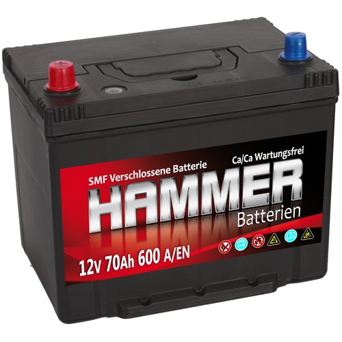 Autobatterie hammer 12v 70ah - hammer,