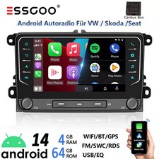 Für VW Golf 5 6 Plus Touran Caddy Jetta Autoradio Android 14 Apple Carplay NAVI
