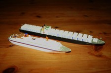 Herpa Schiffsmodelle Ms EUROPA und MS Frankfurt Express