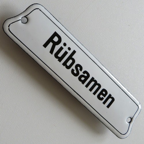 Rübsamen antikes emailschild - rÜbsamen,