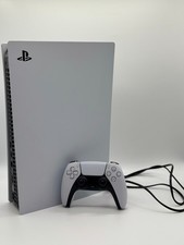 Sony PlayStation 5 Konsole PS5 Digital Edition in weiß mit Controller