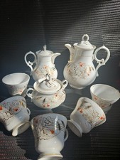 antikes Kaffee-Service C.T. Tielsch Altwasser Schlesien. Punze Adler C.T 1628 G