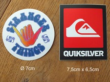 2 Sticker Aufkleber Quiksilver Surf Windsurf Big Wave Skateboard Skate BMX 