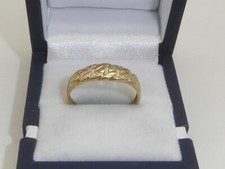 585 Gold Ring 14K Gelbgold Diamant Kettenring Verlobungsring RG 63 - 20 mm 7643a