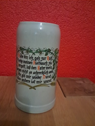 Bierkrug mit trinkspruch 1 - mit, trinkspruch,