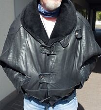 Retro Lederjacke Herren mit Maihamster Innenfell Xl 52-54