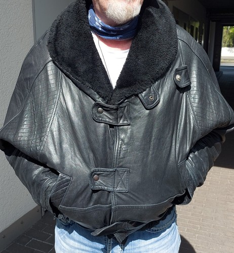 Retro lederjacke herren mit - retro,