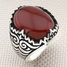 Roter Onyx ovaler feiner