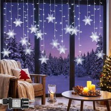 Led lichterkette schneeflocke - led,