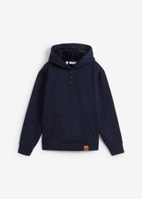 Kapuzen-Sweatshirt Gr. 40/42 Dunkelblau Meliert Damen Sweat-Shirt Neu