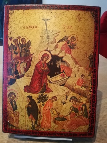Holz ikone geburt - jesu, christi