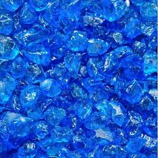 GLAS-Kiesstein BLAU, dekoratives blaues Glas, 3-5cm 15 kg