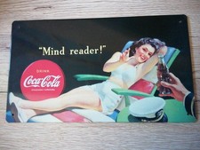 Werbeschild COCA-COLA Reklame NEU Sammler 25×14,5cm
