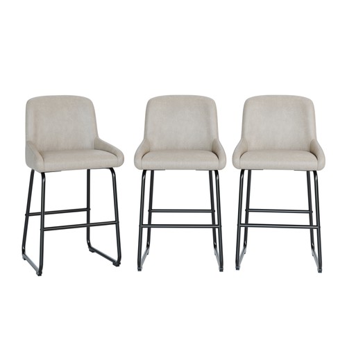 Barhocker-Set,PU-LederMetallge