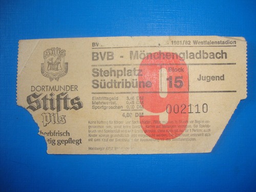 Ticket bvb dortmund - 81/82,
