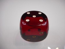 Vintage Bakelit DDR Würfel ROT /CHERRY  Catalin DDR 34,64 mm 46G | Sammlerstück