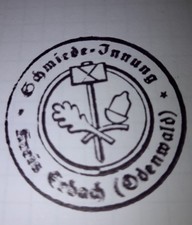 Alter Prägestempel Schmiede-Innung Kreis Erbach (Odenwald)  Rarität