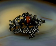 Brosche Silber 925 Modernist Tigerauge - Designer - brachial silver anello