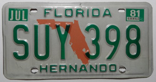 Usa nummernschild aus florida - nummernschild,