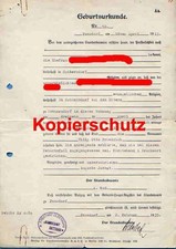 Dokument - Geburtsurkunde -