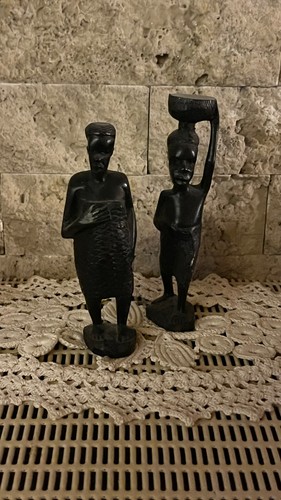 Vintage makonde figurenpaar - vintage, makonde-figurenpaar