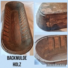 antike Backform Brotform Holz geschnitzt sehr alt 46 x 18cm Model lang Backmulde