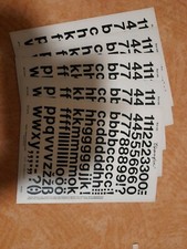 5 Stück DDR typofix Folie Zahlen Buchstaben klein Rubbelbilder Top Blatt 468