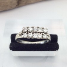 Ring 750/18K Weißgold  10 x Diamant 0,40 ct Brillanten Gr. 56 #2482