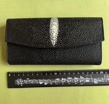 Brieftasche Aus Schwarzem Rochen Leder, Stingray, Exquisites Teil Top Zustand