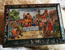 Antike Otto Schmidt Lebkuchen Dose, Nürnberg Blech Dose Kiste Mittelalter