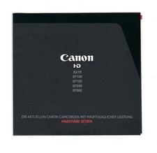 Faltblatt Canon HD XA10, XF100, XF105, XF300, XF305