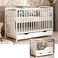 Babybett Kinderbett Gitterbett Kleinkindbett Kindercouch Liege inkl. Schublade