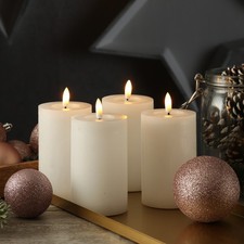 LED Kerzen LINA Rustik Optik