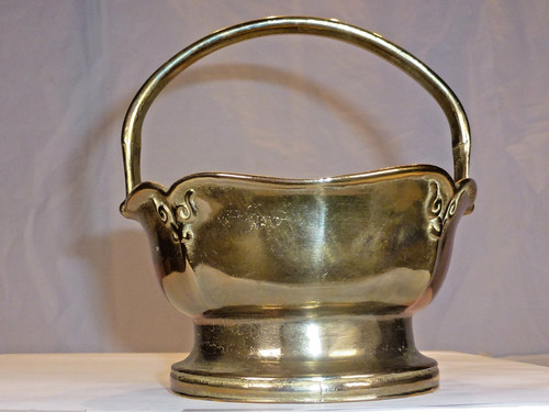 Jardiniere mit henkel - henkel, messing