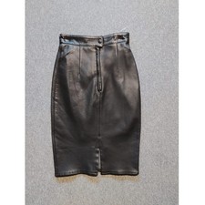 Lederrock Lang Schwarz