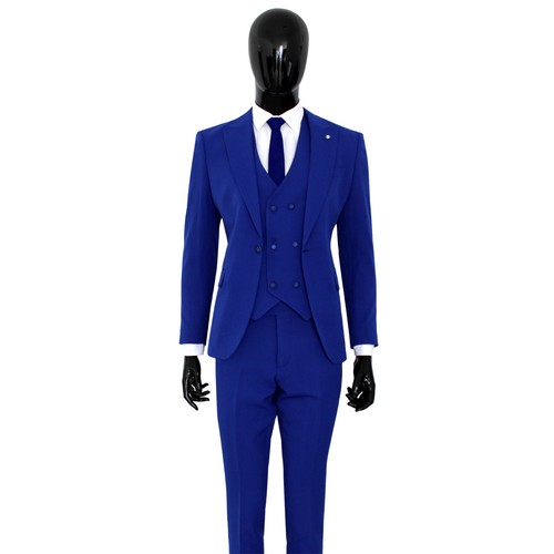 Slim fit herrenanzug - fit, blau