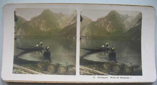 Altes stereofoto königssee - stereofoto,