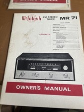 McIntosh MR 71 FM Stereo Tuner