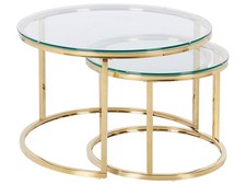 Couchtisch 2er set edelstahl - 2er,