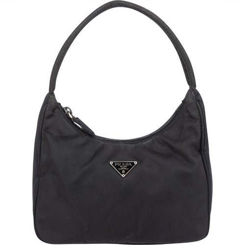 Prada black nylon triangle - nylon,