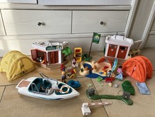 Playmobil Camping Campingplatz Mit Schiff Und Sandburg Zelte Outdoor