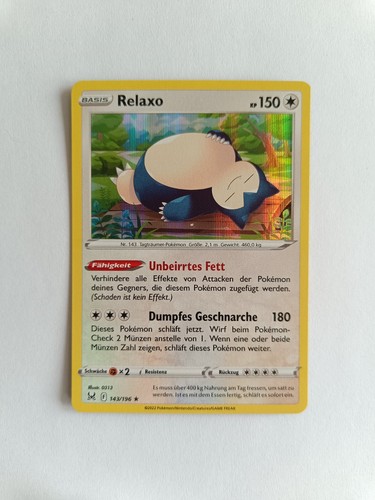 Pokémon karte relaxo 143 196 - pokémon, 143/196