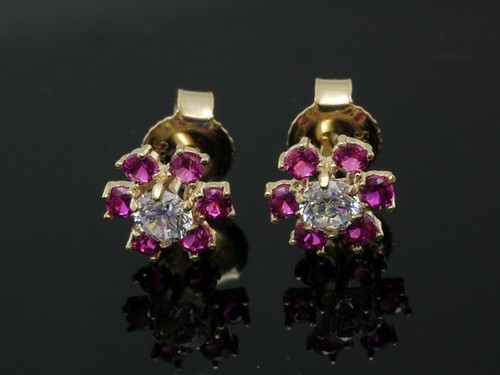 333 gold ohrstecker - paar, 6,5