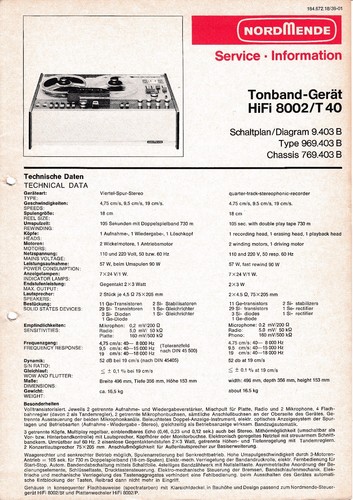 Service manual für nordmende - service,