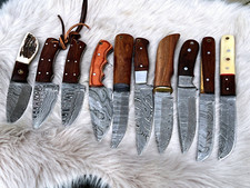 Damast Messer 10 stück Damaszener Stahl Jagd Knife Damascus Hunting Bowie