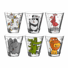 Leonardo Kinderbecher-Set BAMBINI, 6 Becher Trinkbecher Glas Bunt 120 ml 017906