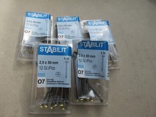 60 Stück Stahlnägel messingkopf 2,0x50mm (5 Packungen mit je. 12Stück)Pal3Nr.37