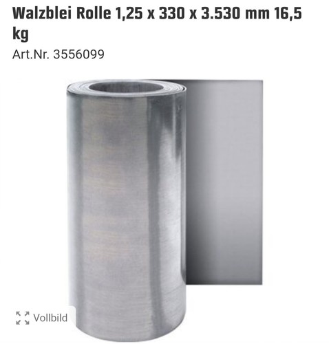 Walzblei rolle 5kg - rolle, 16,5kg